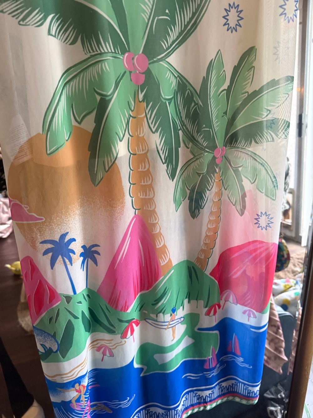 Farm Rio, for Anthropologie, Rio de Janeiro Mesh Maxi 🌴 🌊 - Picture 9 of 9